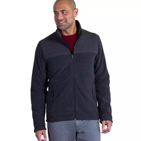 NWT EXOFFICIO Vergio Fleece Jacket M Men’s Gray Full Zip Outdoor Techwear‎ Style - Picture 1 of 11